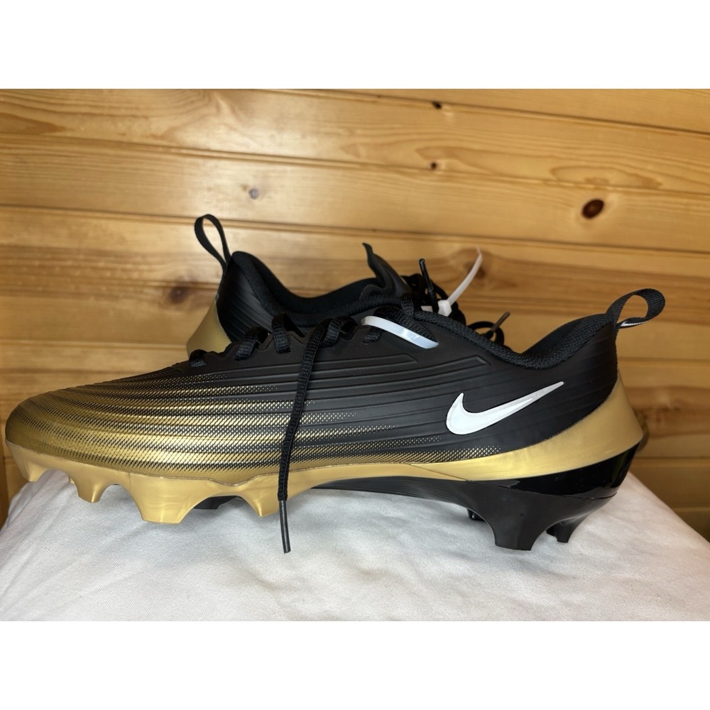 Nike Vapor Speed 3 Black Gold Football Cleats FB3303-003 Men's Size 11.5 NEW‎ - Picture 5 of 7